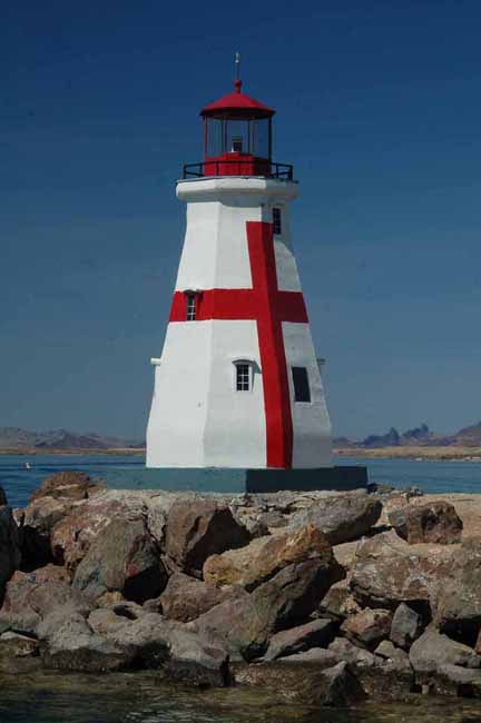 lighthouse replica, one of several on Lake Havasu